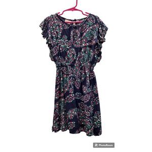 Mudd Girls blue‎ floral midi dress 6X